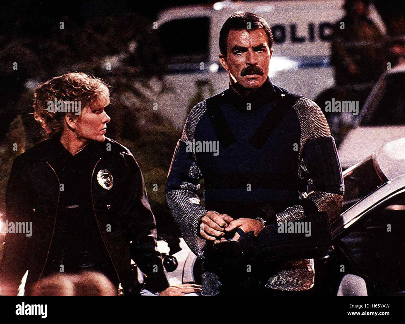 Runaway - Spinnen des Todes, USA 1984, Director: Michael Crichton,  Actors/Stars: Tom Selleck, Cynthia Rhodes, Gene Simmons Stock Photo - Alamy