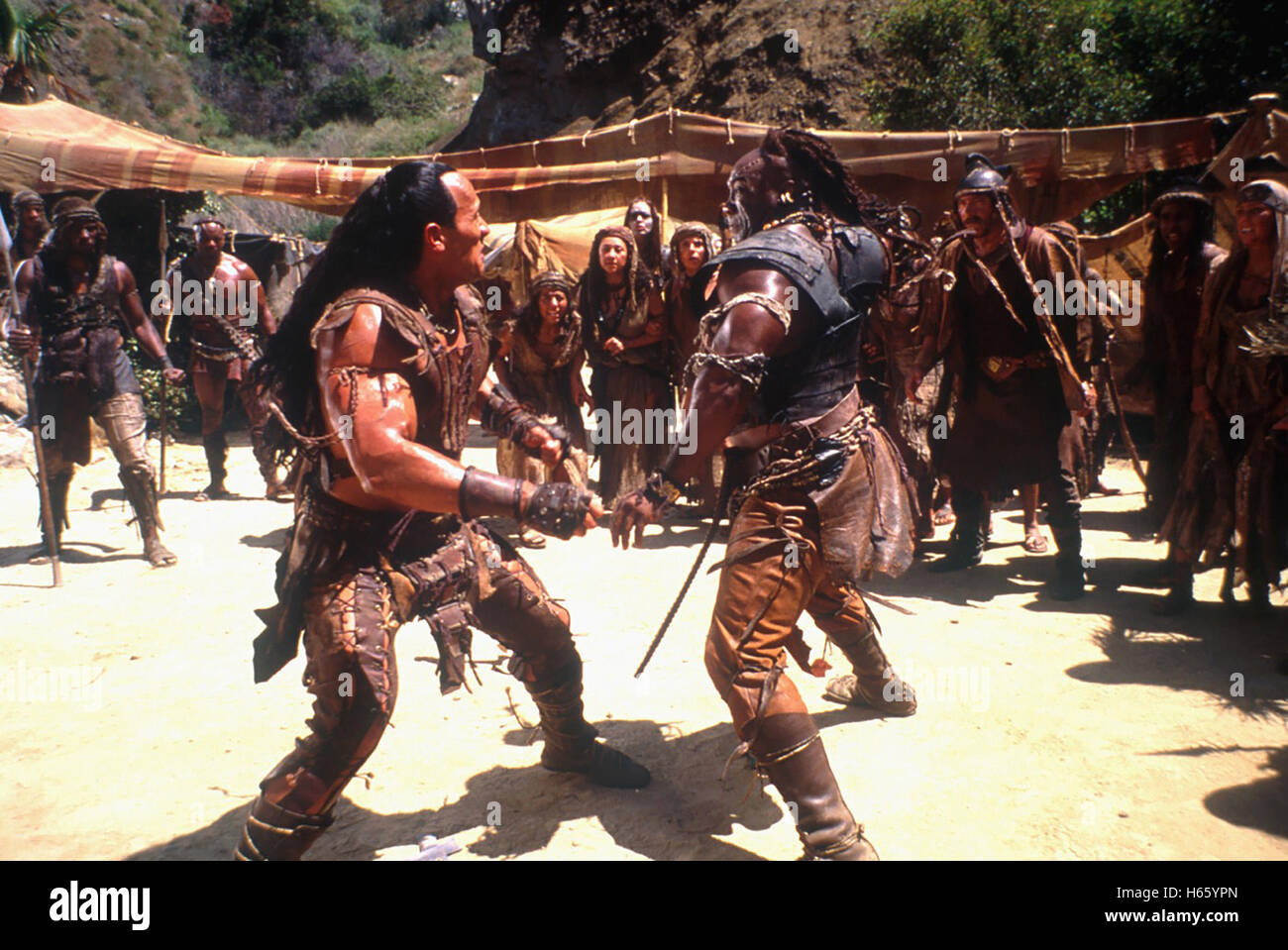 The Scorpion King (2002), Director: Chuck Russell, Actors/Stars: Dwayne Johnson (The Rock), Steven Brand, Michael Clarke Duncan Stock Photo