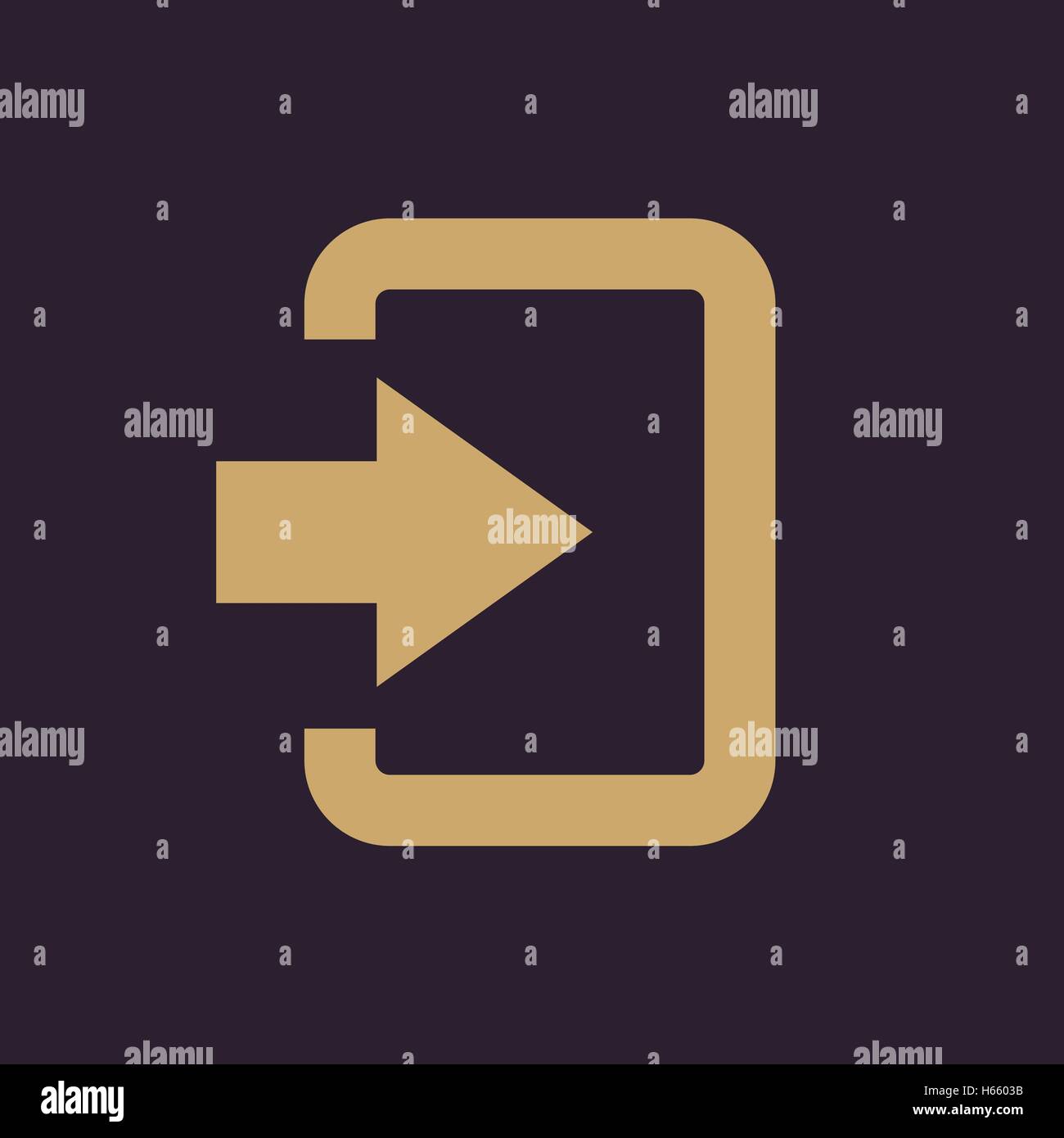 The login icon. Entry and input, authorization symbol. Flat Stock ...