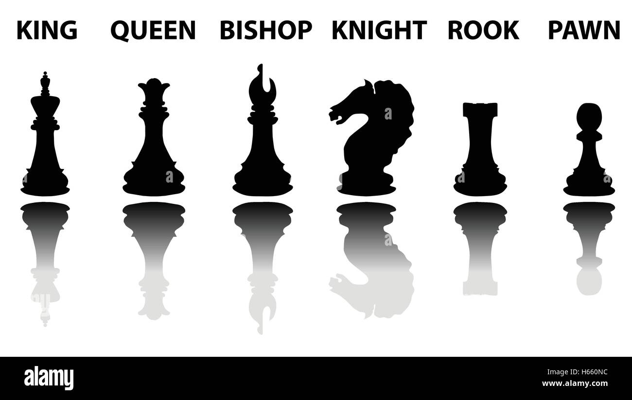 Staunton Style Chess Pieces - Silhouettes - Openclipart