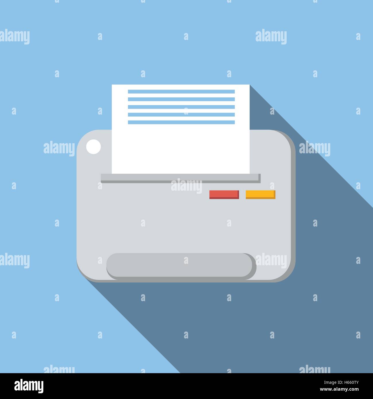 Printer flat icon Stock Vector Image & Art - Alamy