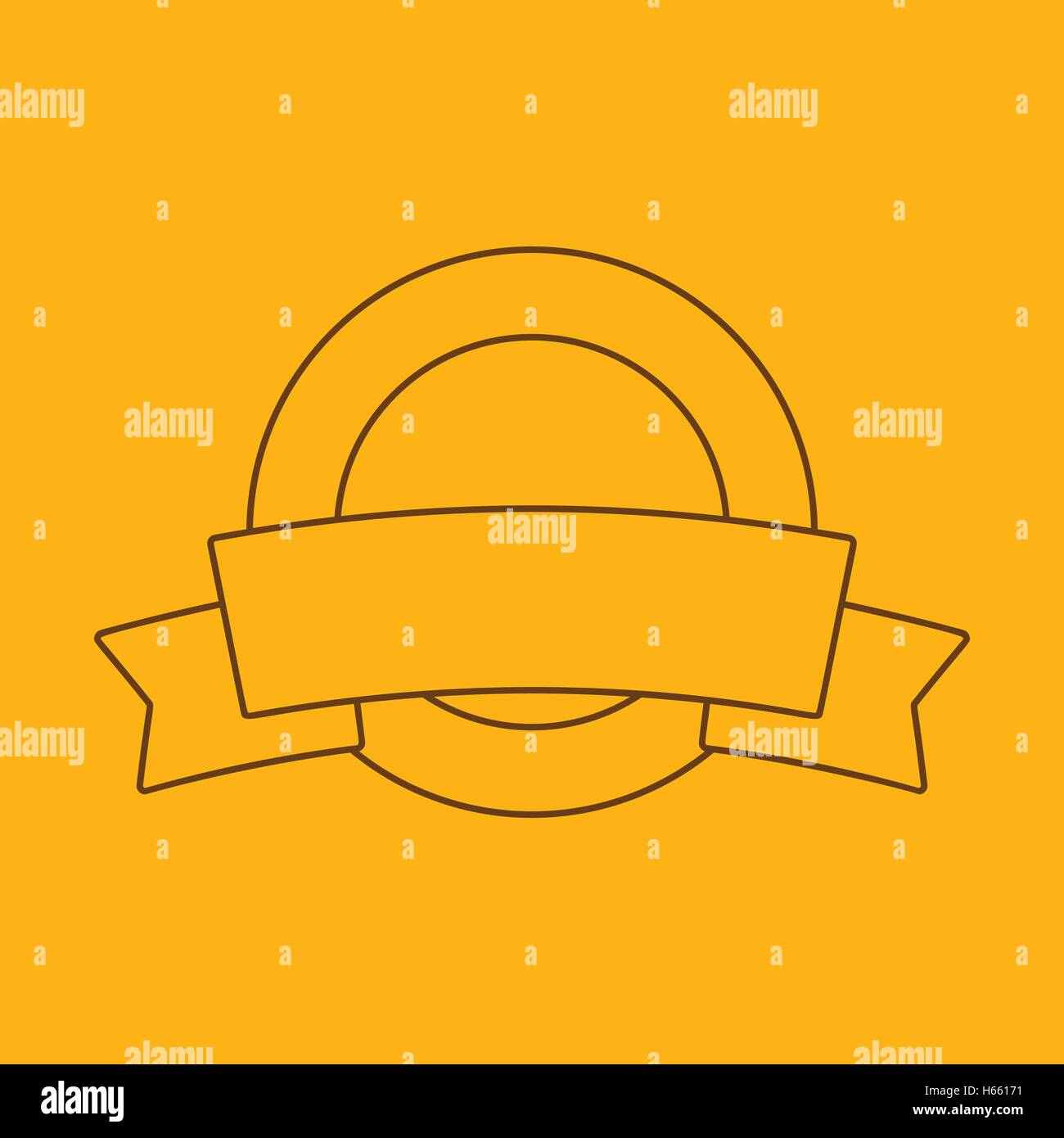 Label with ribbon line icon Stock Vector Image & Art - Alamy