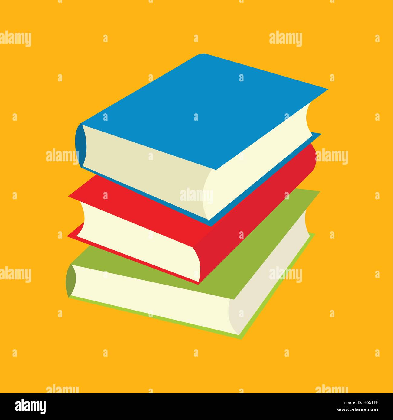 Three books flat icons Stock Vector Image & Art - Alamy
