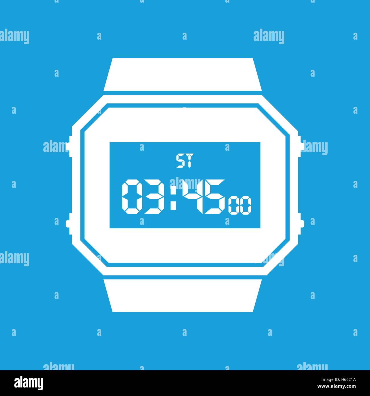 Clock white icon Stock Vector Image & Art - Alamy