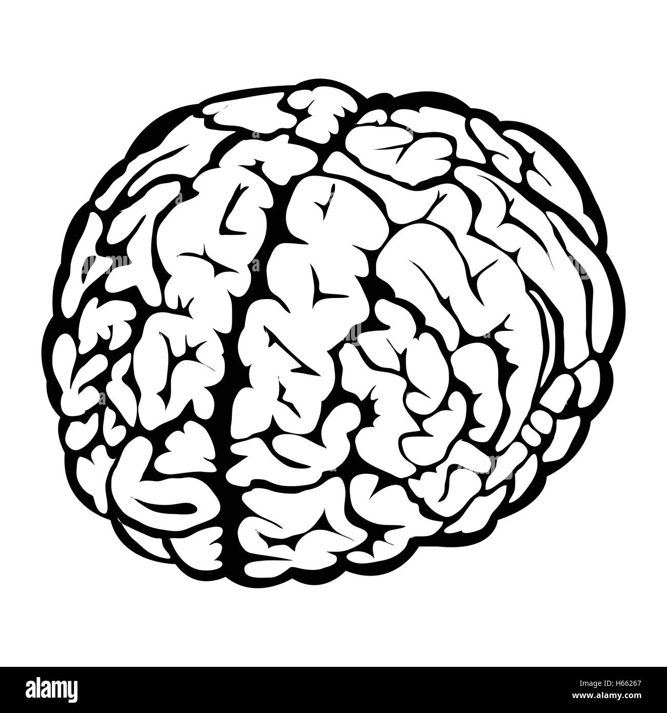 Black human brain sign Stock Vector Image & Art - Alamy