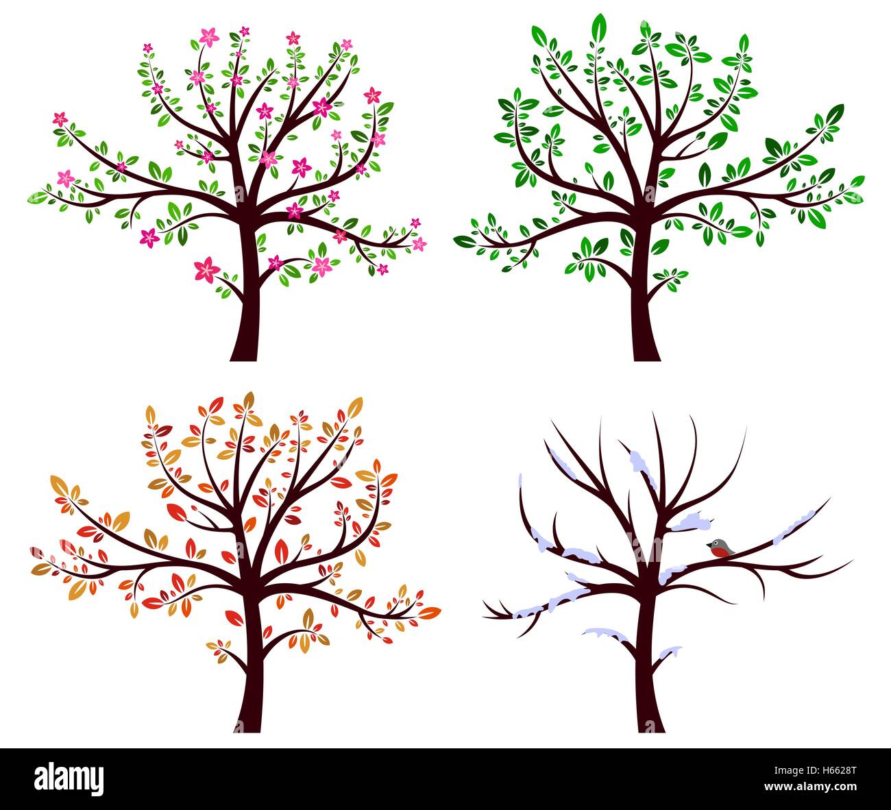 Set of trees Stock Vector Image & Art - Alamy