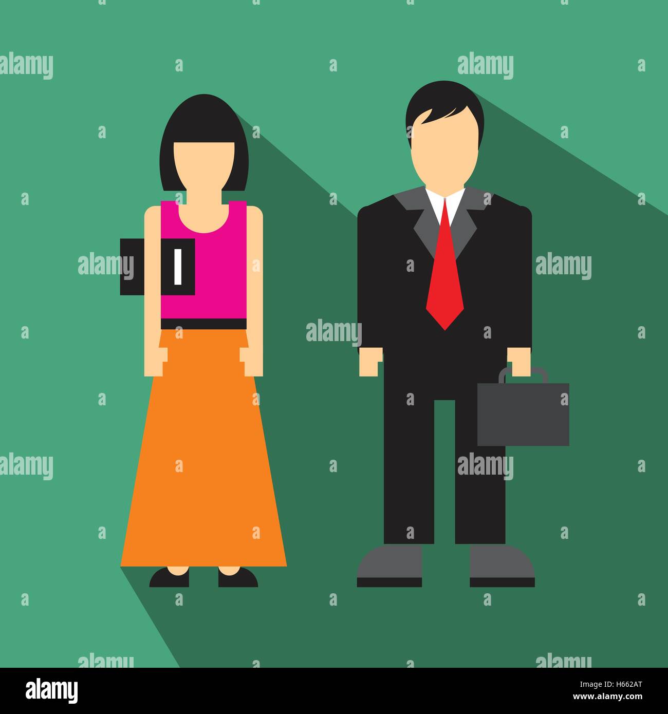 Man and woman flat icon Stock Vector Image & Art - Alamy