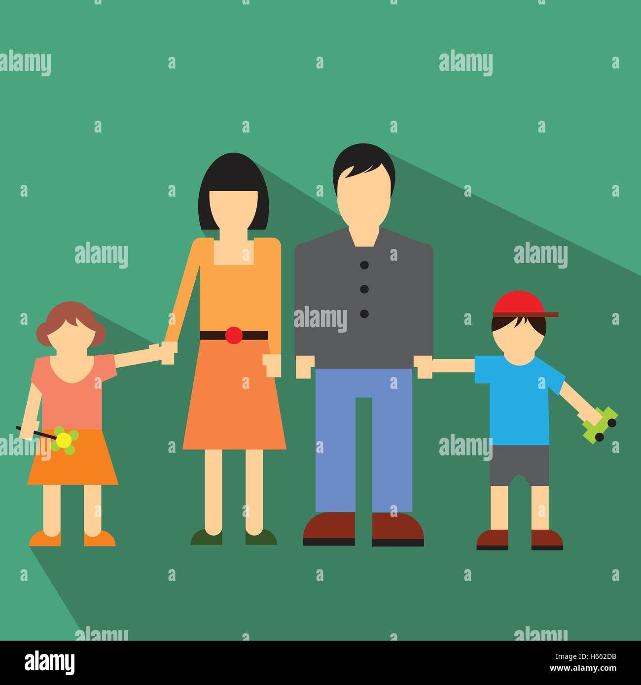 Family flat icon Stock Vector Image & Art - Alamy