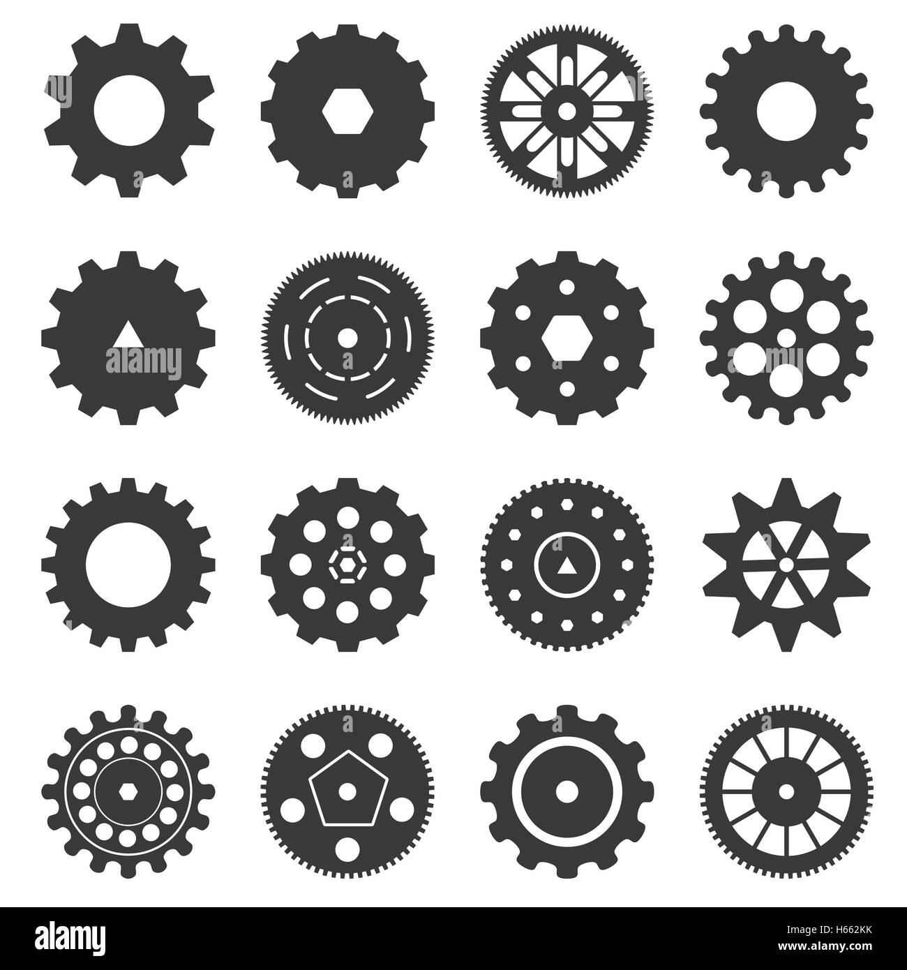 Gear icon set Stock Vector Image & Art Alamy