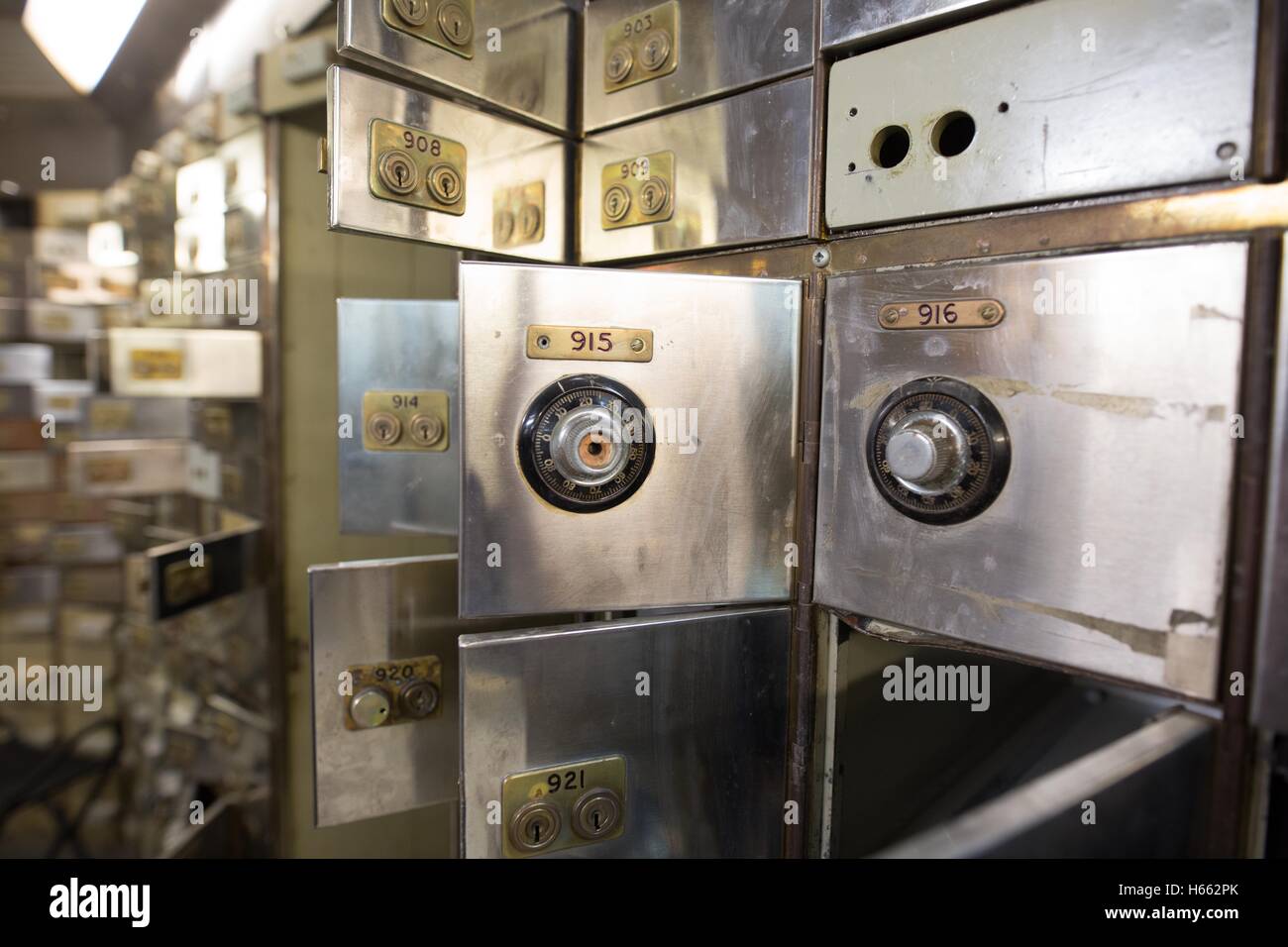 EDITORIAL USE ONLY Safety deposit boxes at the Hatton Garden Safe