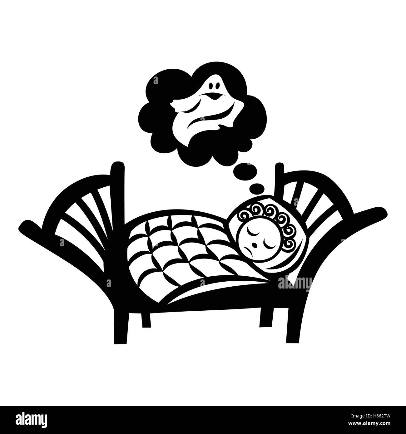 Girl sleeping icon Stock Vector Image & Art - Alamy
