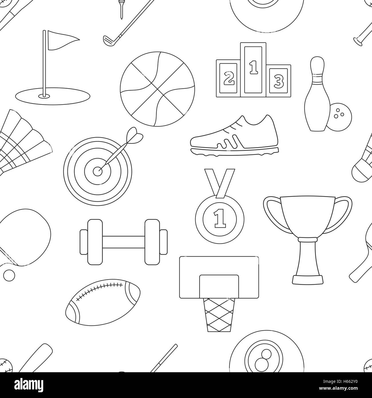 Sport seamless pattern Stock Vector Image & Art - Alamy
