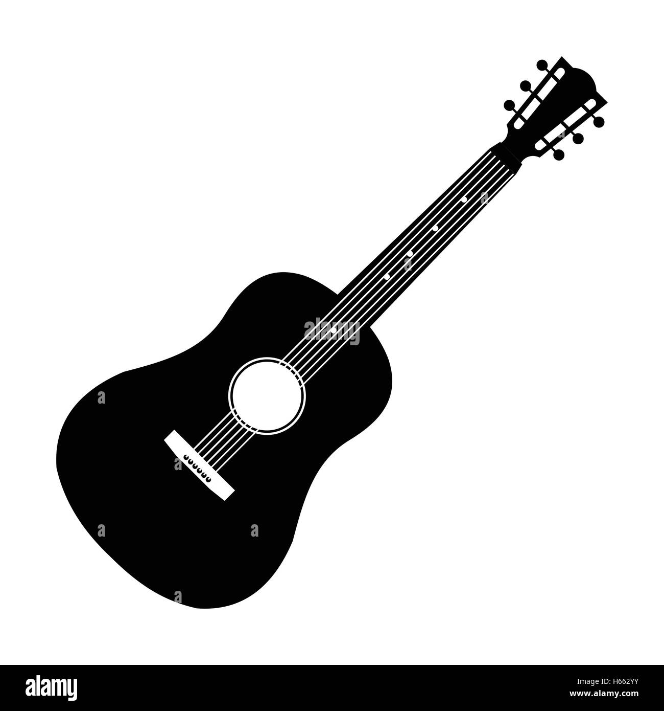 Acoustic guitar black icon Stock Vector Image & Art - Alamy