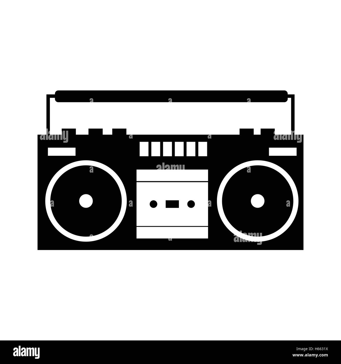 Boombox black simple icon Stock Vector Image & Art Alamy