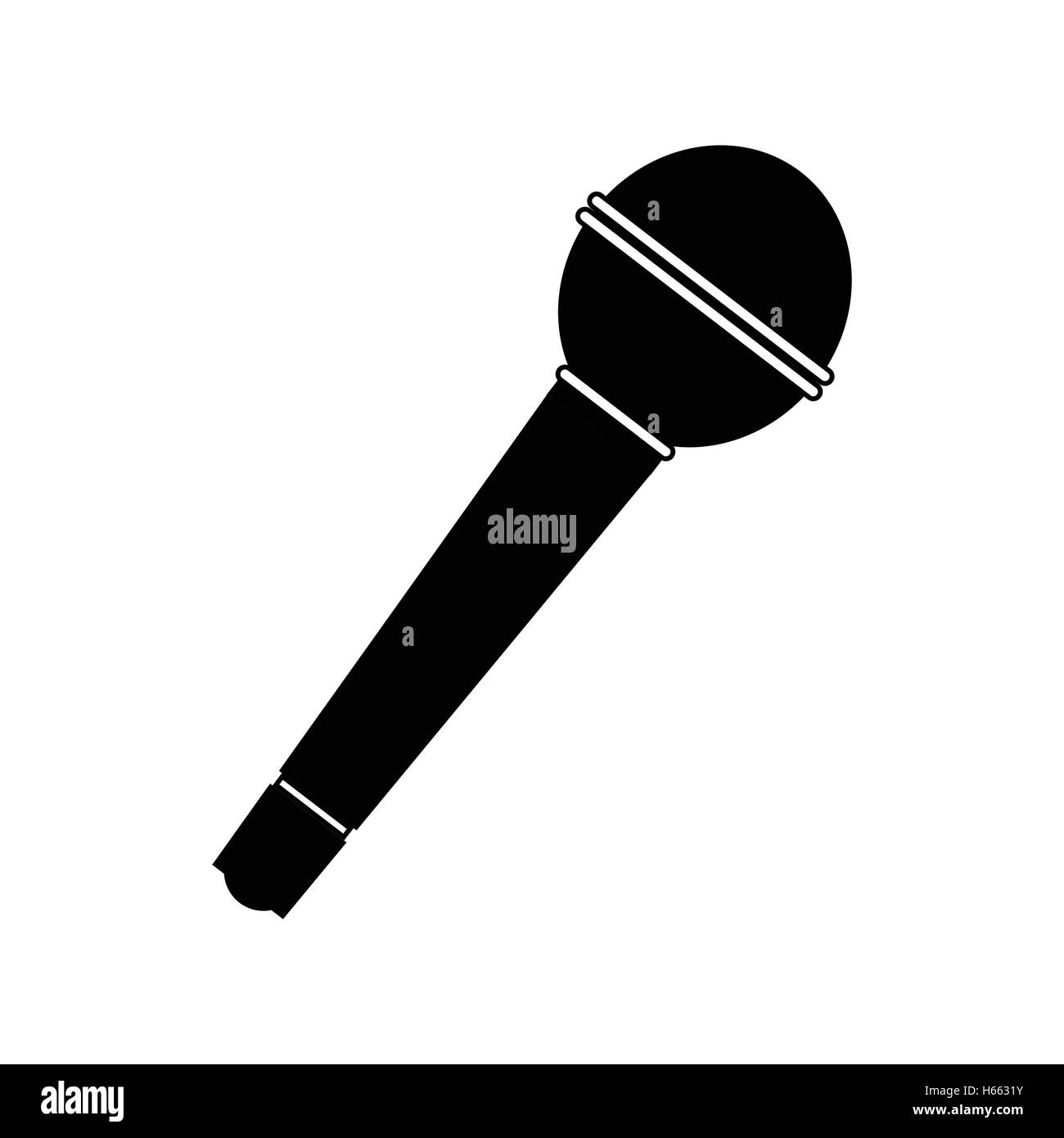 Microphone black icon Stock Vector Image & Art - Alamy