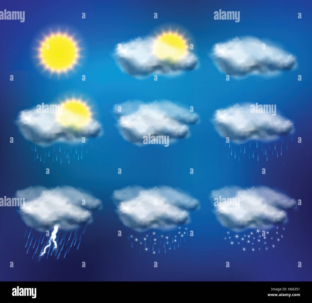 Weather icons set Stock Vector Image & Art - Alamy