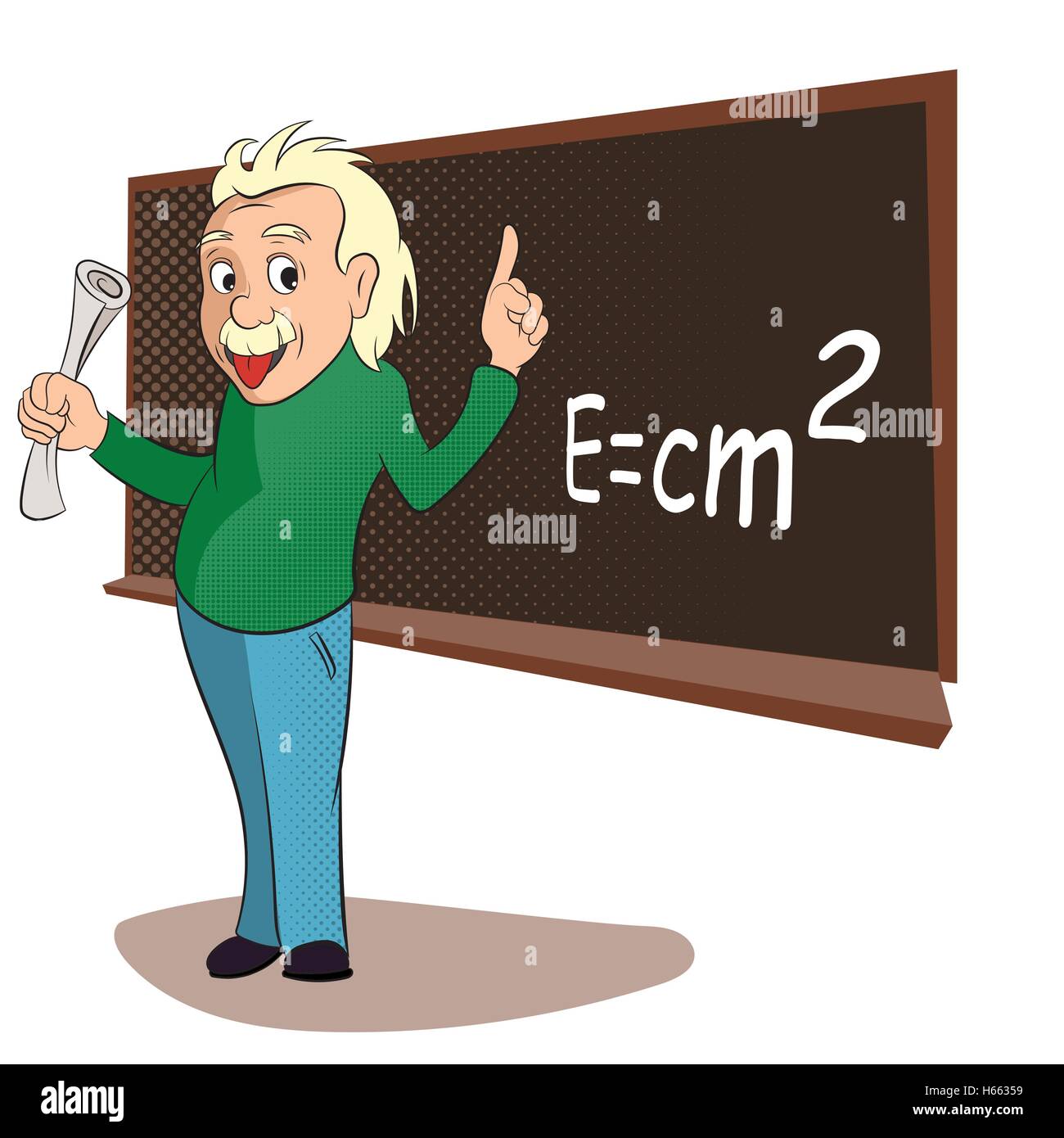 Albert Einstein Comics Stock Vector