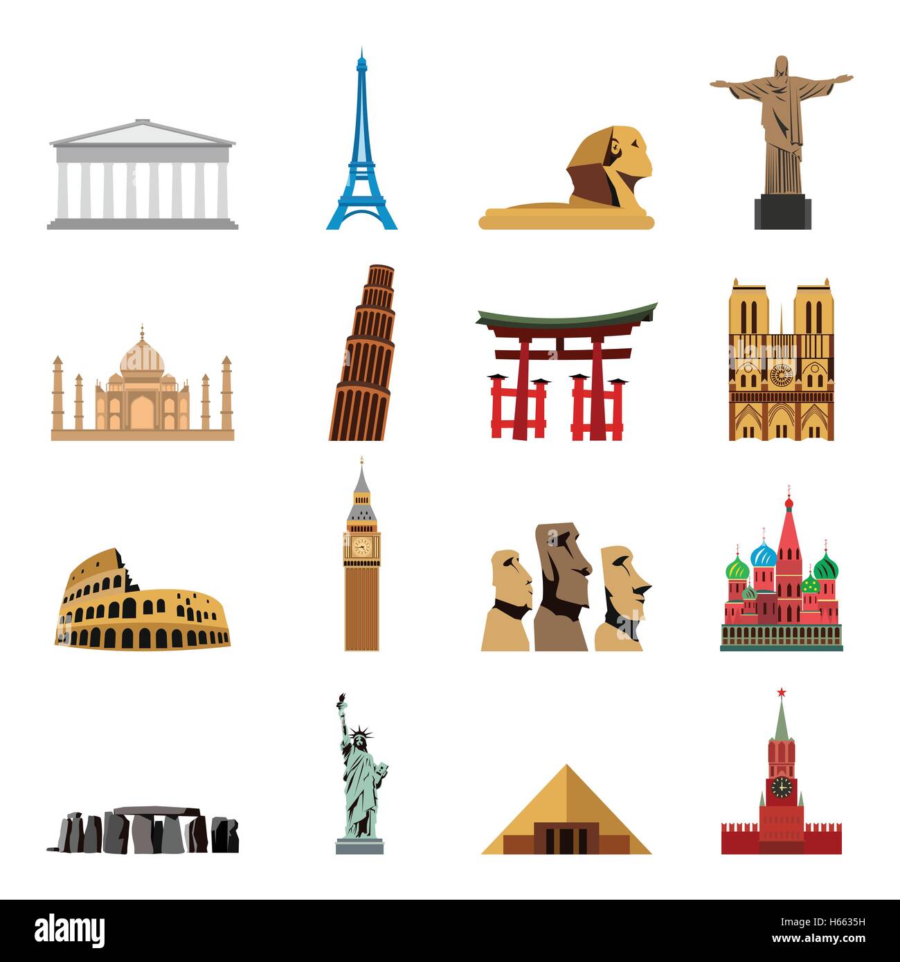 International landmarks Cut Out Stock Images & Pictures - Alamy