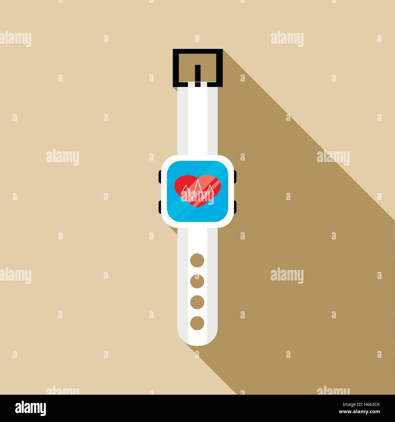 Smartwatch icon in flat style Stock Vector Image & Art - Alamy