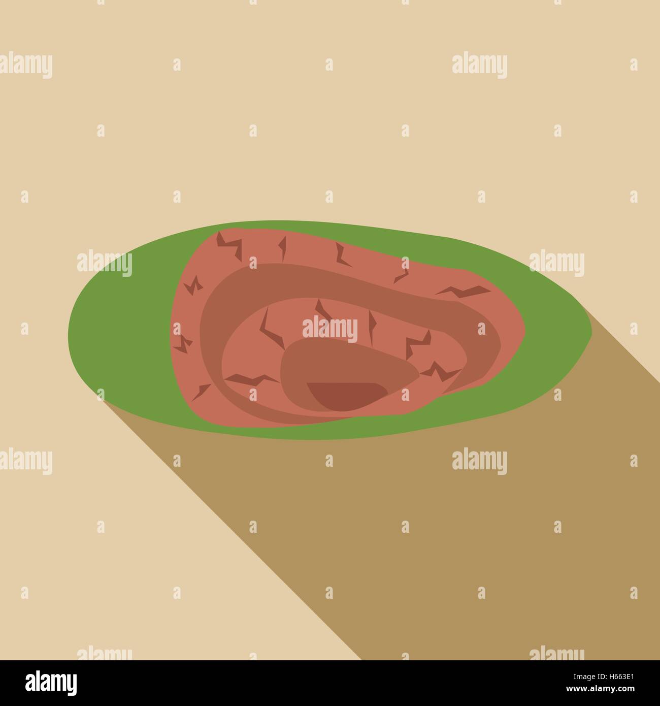 Big quarry icon in flat style Stock Vector Image & Art - Alamy