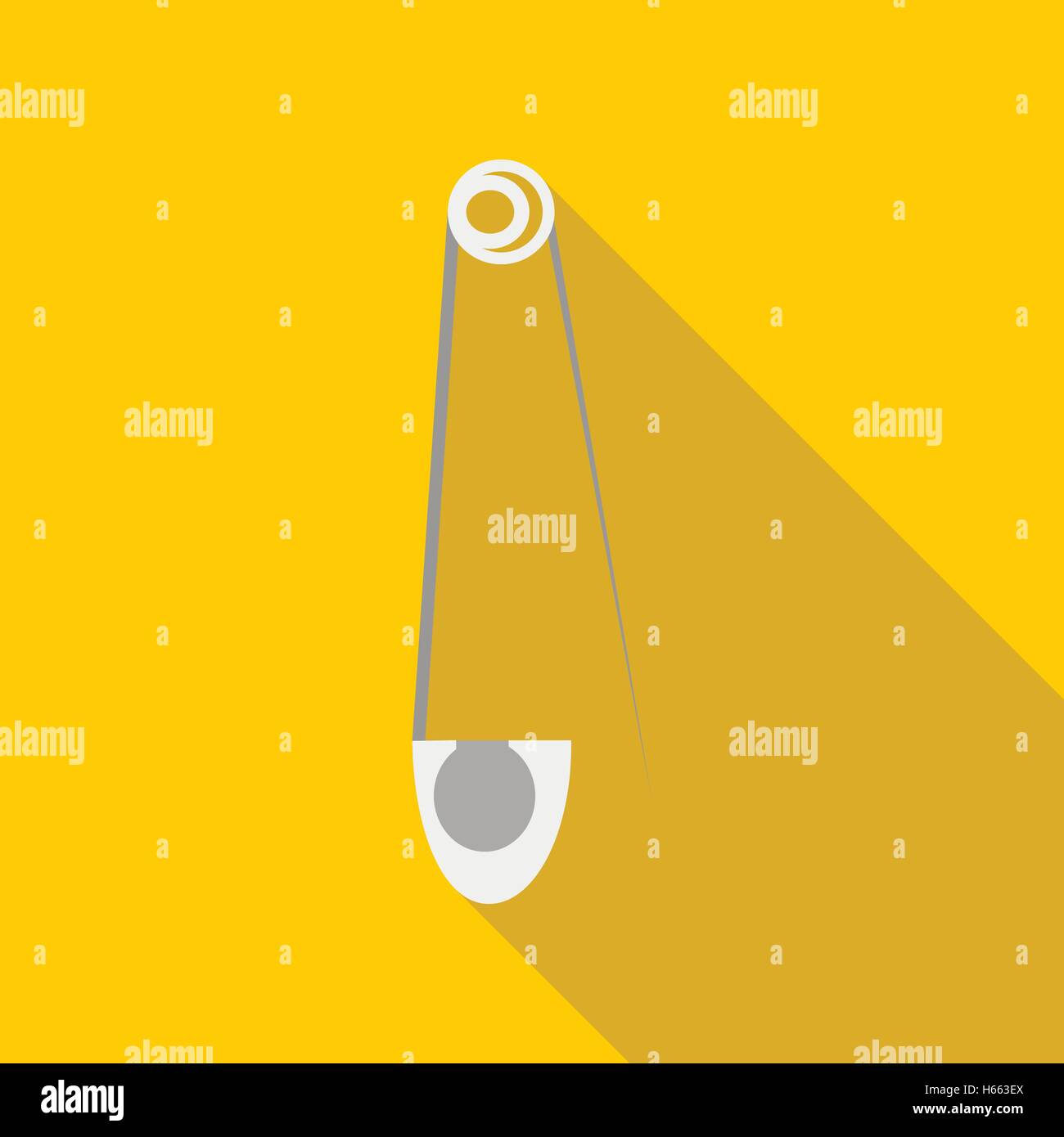 Open safety pin icon, flat style Stock Vector Image & Art Alamy