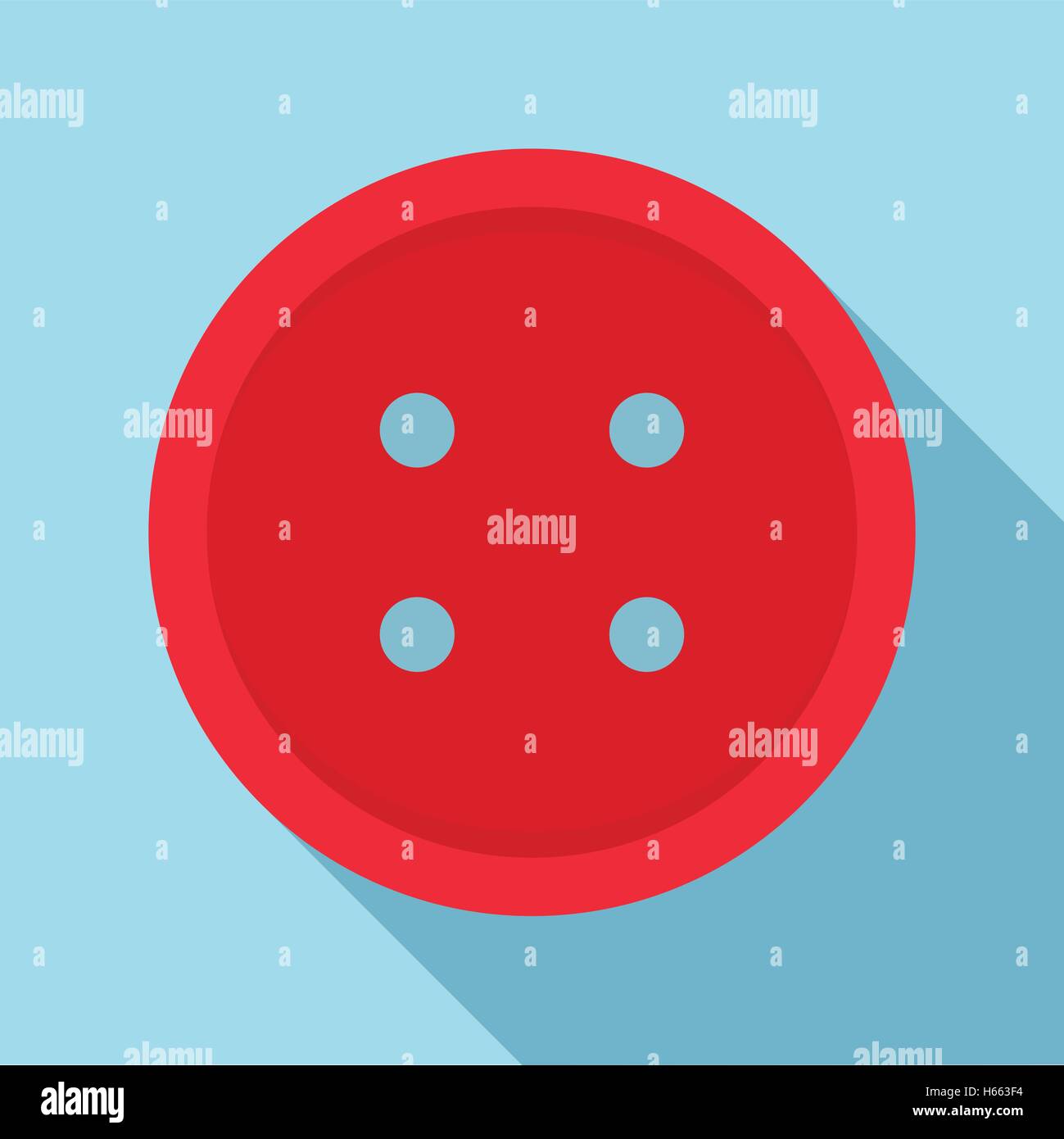 Red sewn button icon, flat style Stock Vector Image & Art - Alamy
