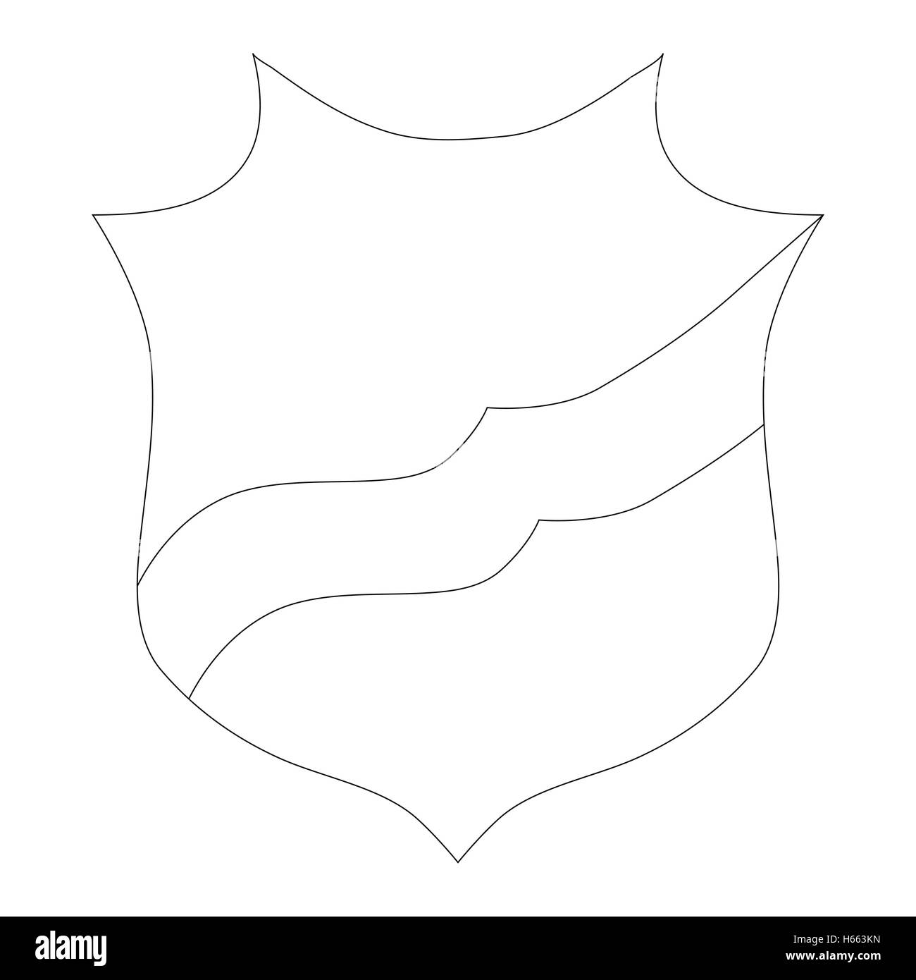 Shield icon, outline style Stock Vector Image & Art - Alamy