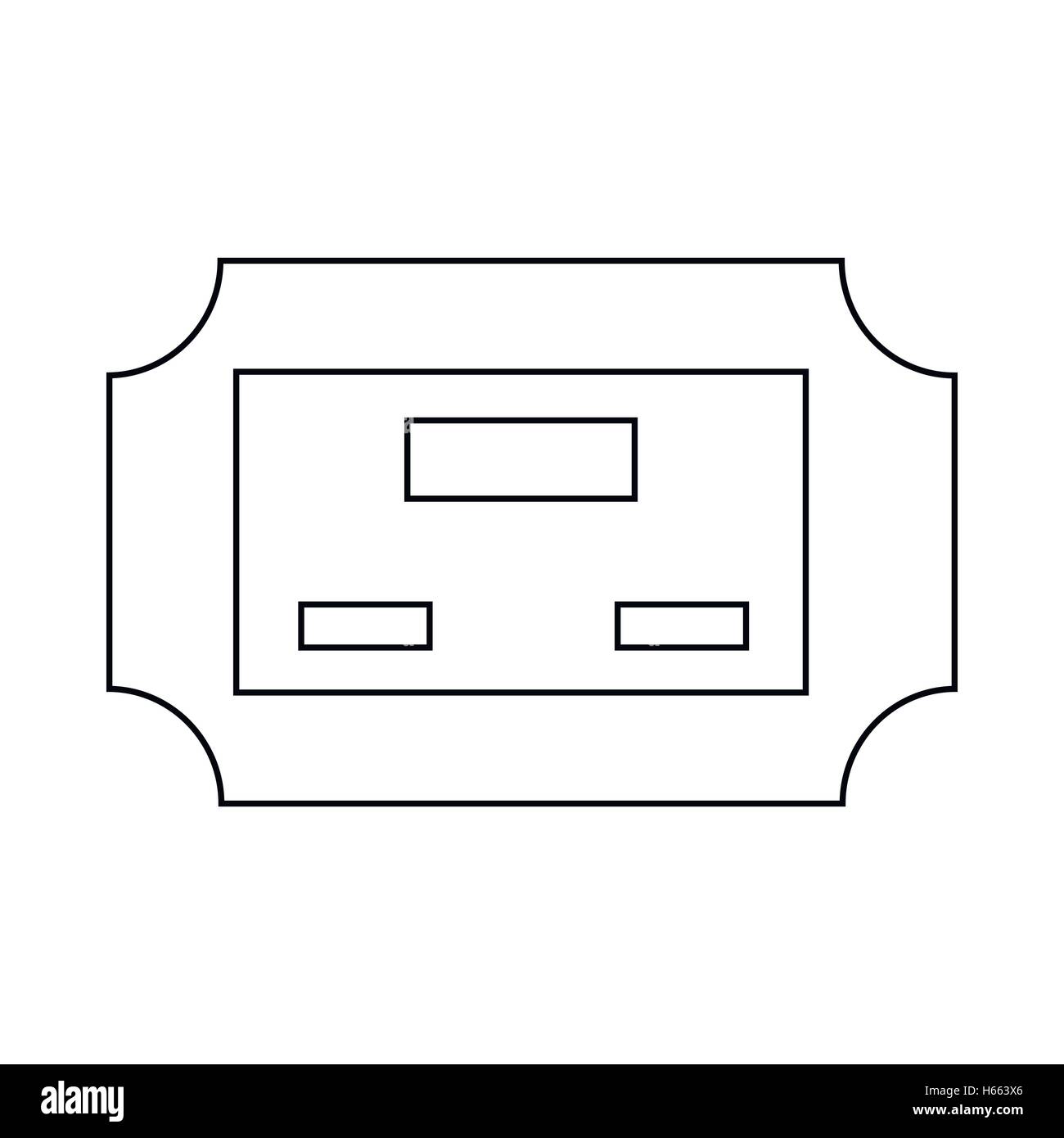 Cinema ticket icon, outline style Stock Vector Image & Art - Alamy