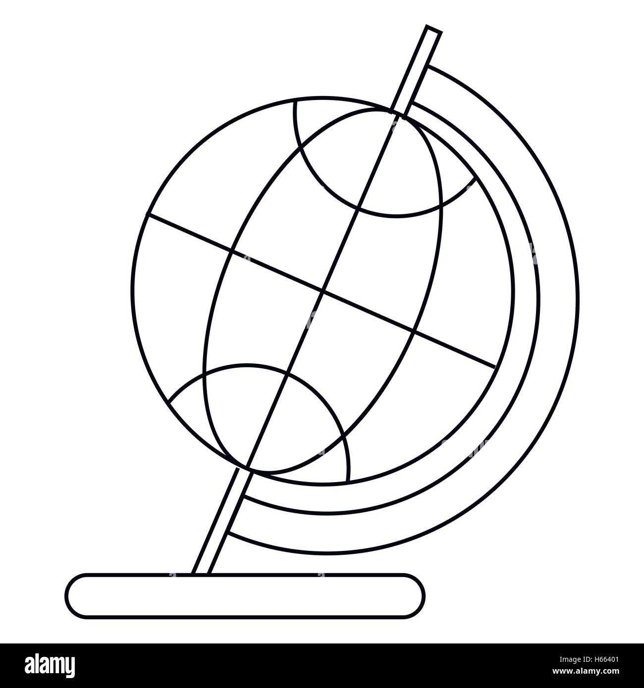 Globe icon in outline style Stock Vector Image & Art - Alamy