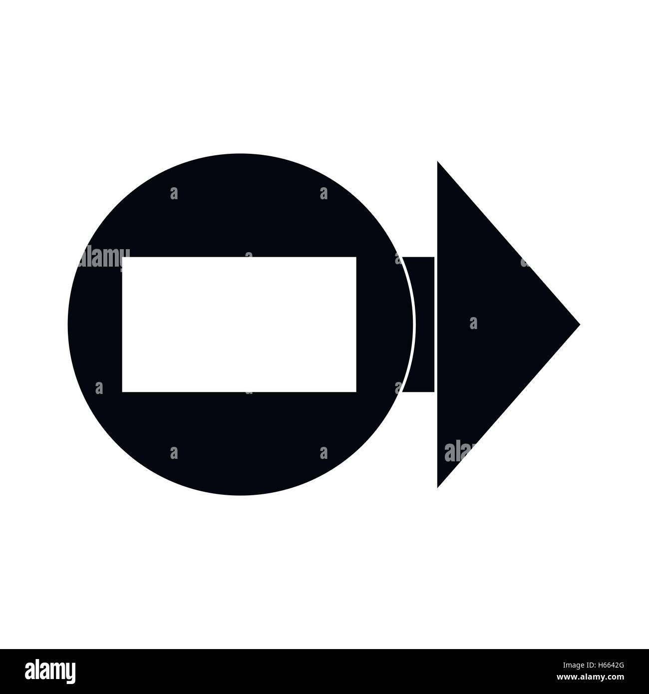 Arrow icon, simple style Stock Vector Image & Art - Alamy