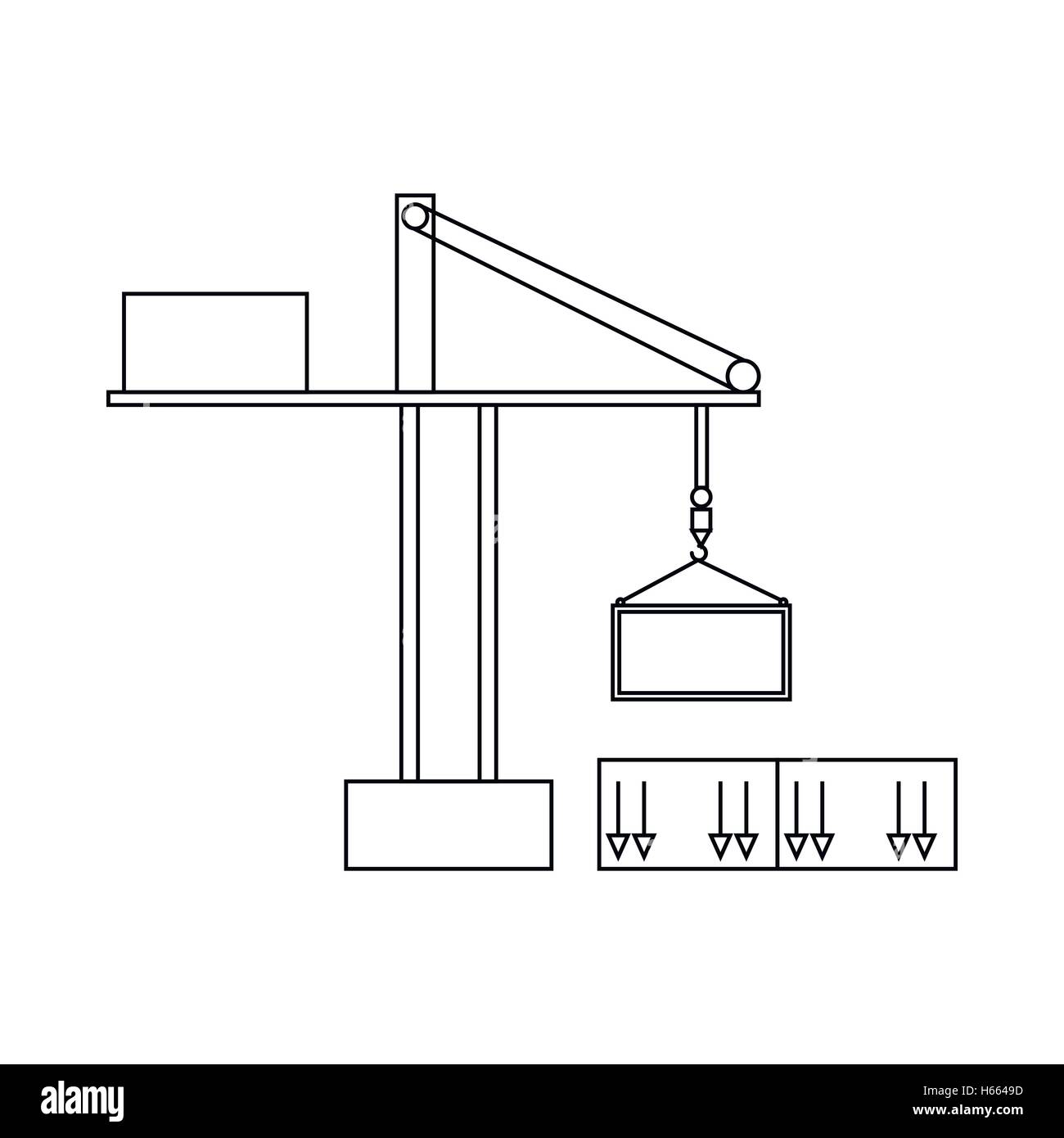 Truck crane icon, outline style Stock Vector Image & Art - Alamy