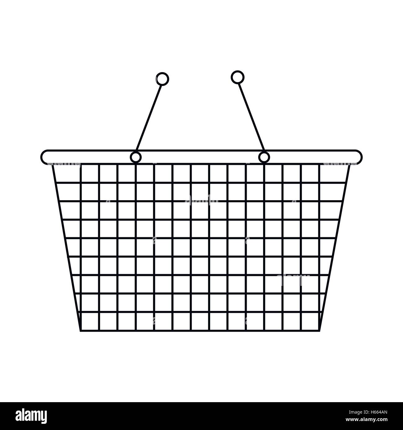 Shopping basket icon, outline style Stock Vector Image & Art - Alamy
