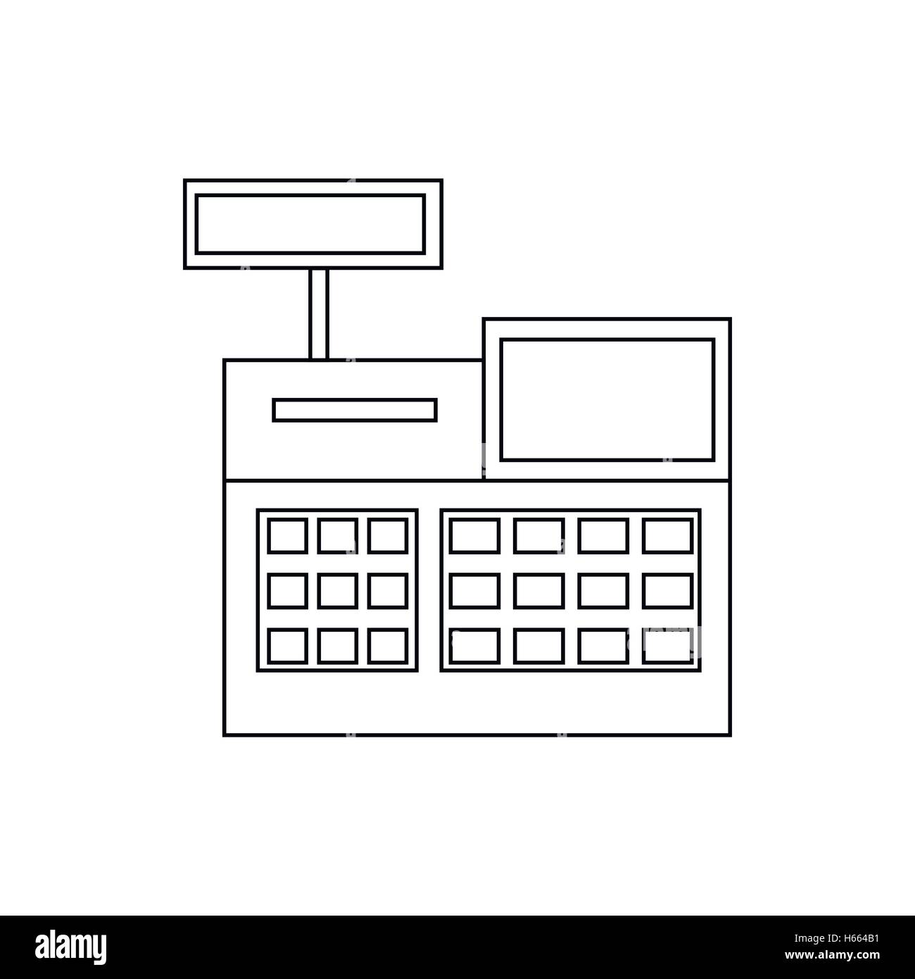 Sale cash register icon, outline style Stock Vector Image & Art Alamy