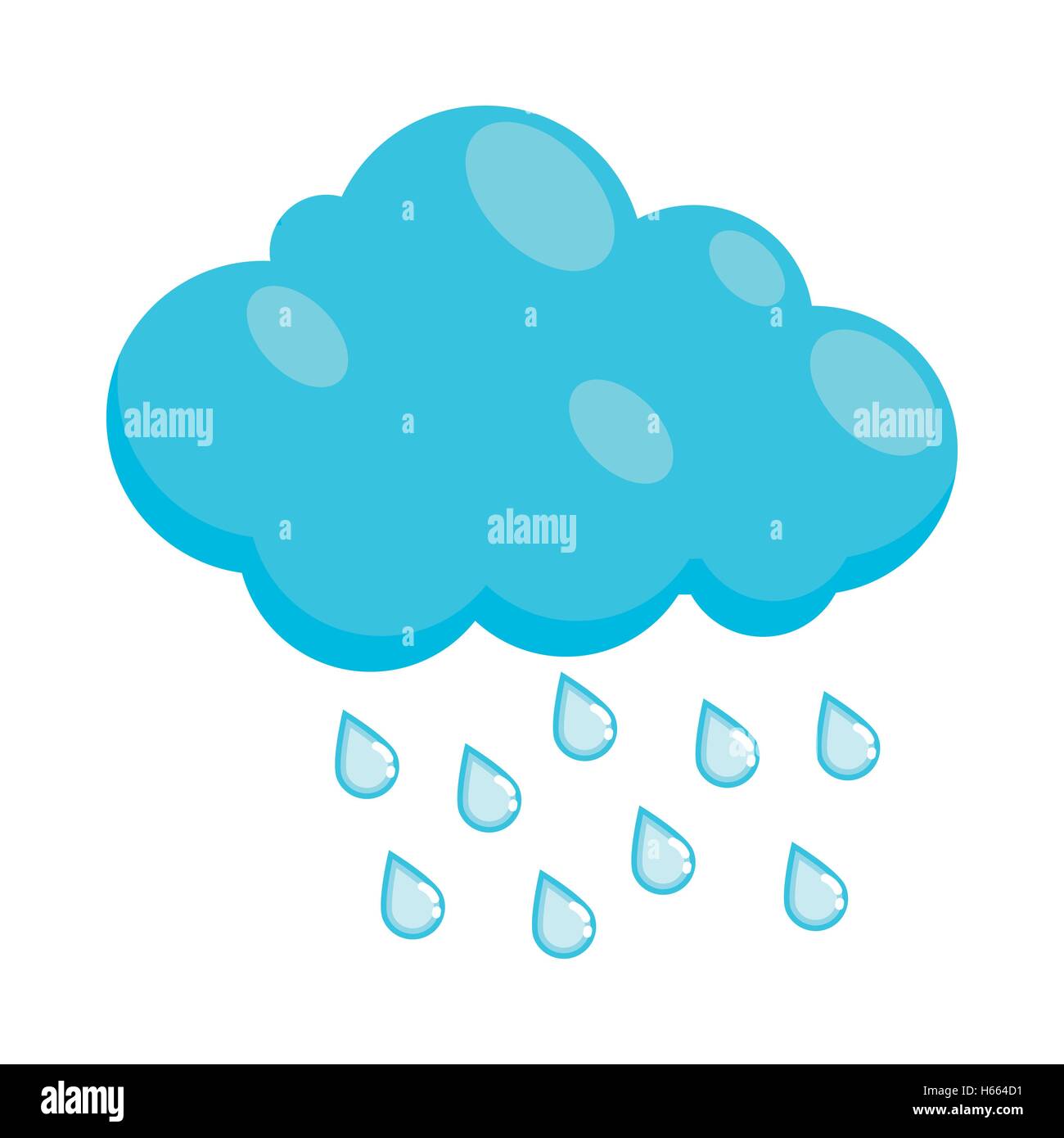 Cloud with rain drops icon, cartoon style Stock Vector Image & Art - Alamy