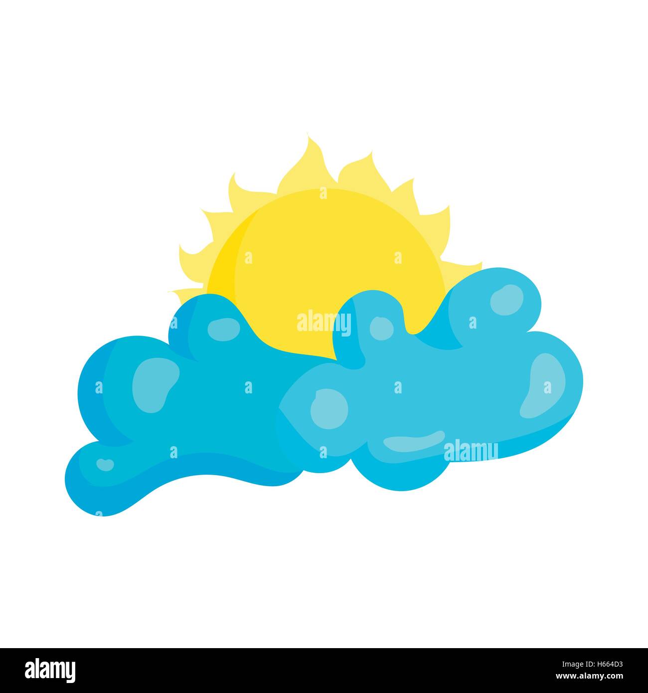 Sun and cloud icon, cartoon style Stock Vector Image & Art - Alamy