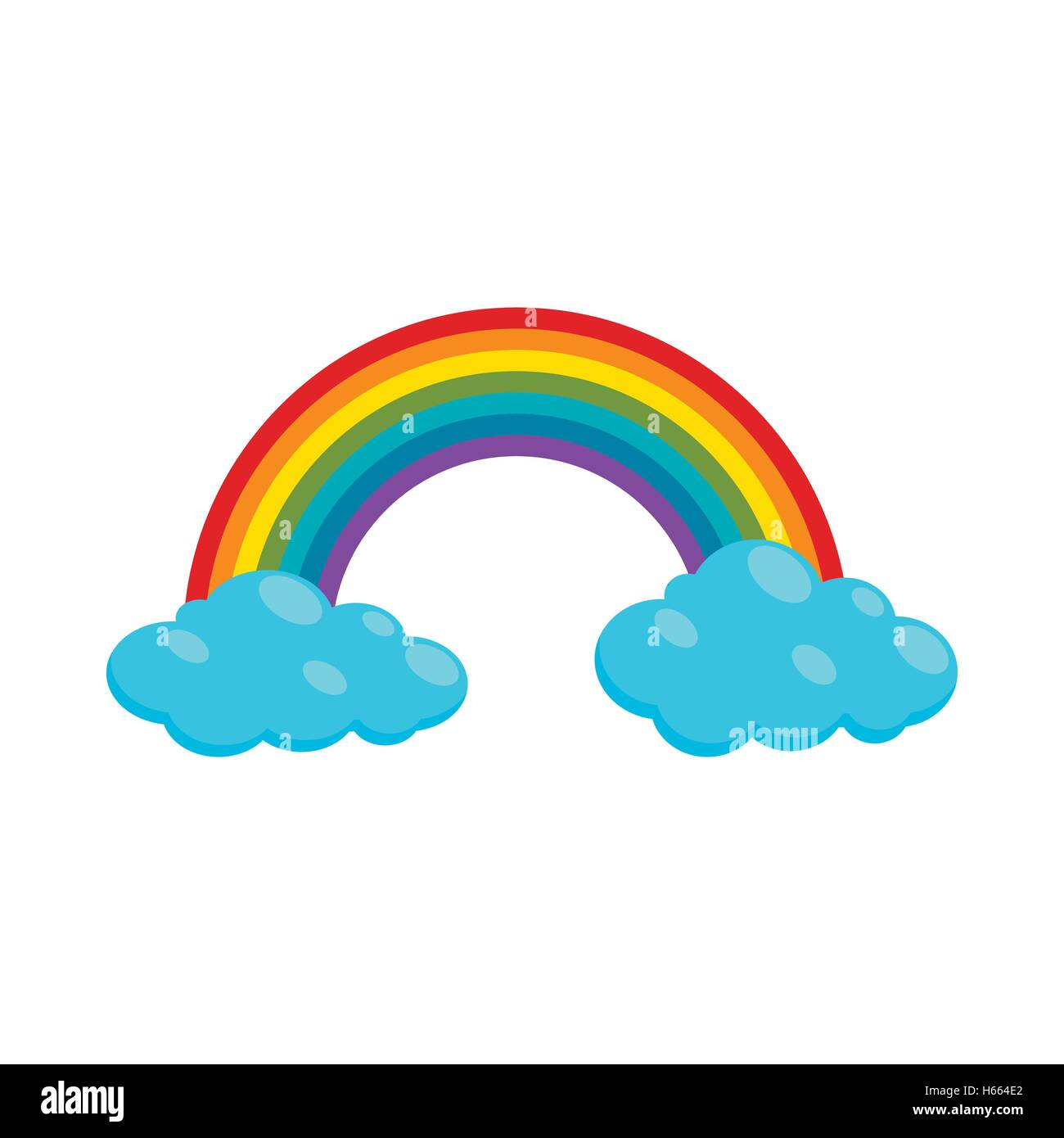 Rainbow and clouds icon, cartoon style Stock Vector Image & Art - Alamy