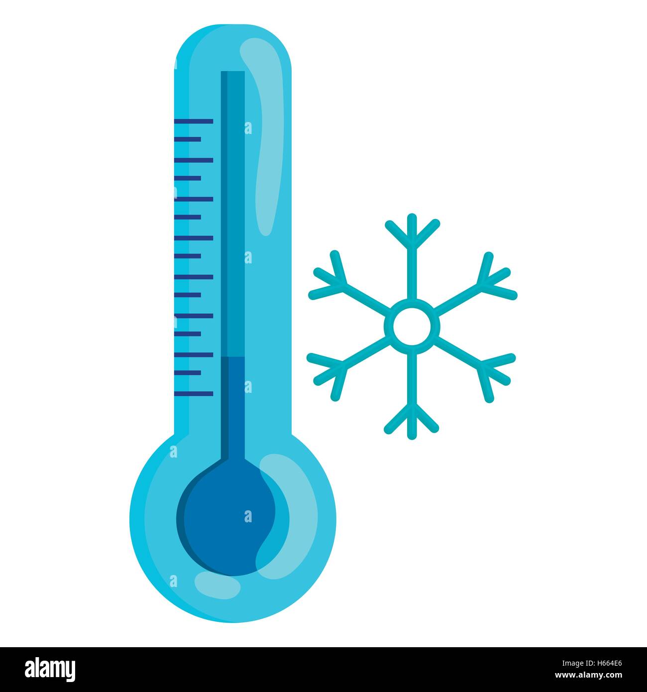 Frozen thermometer and snowflake icon Stock Vector Image & Art - Alamy