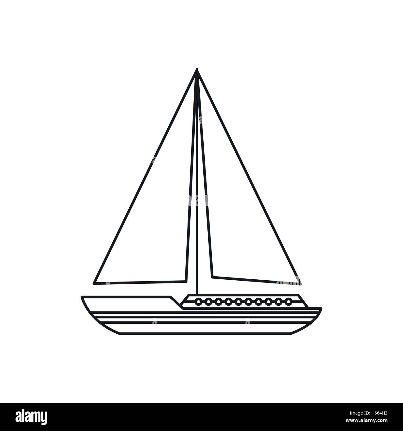 Sea yacht icon, outline style Stock Vector Image & Art - Alamy