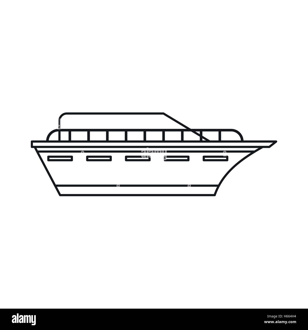 Powerboat icon, outline style Stock Vector Image & Art - Alamy