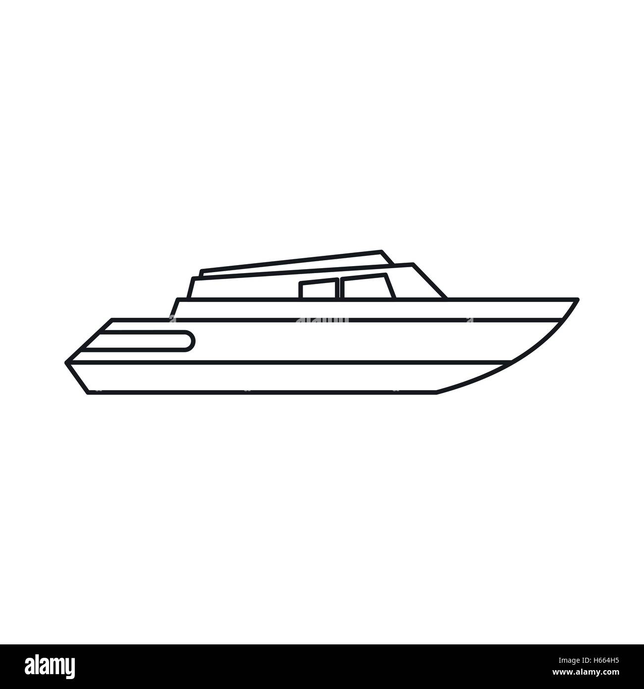 Planing powerboat icon, outline style Stock Vector Image & Art - Alamy