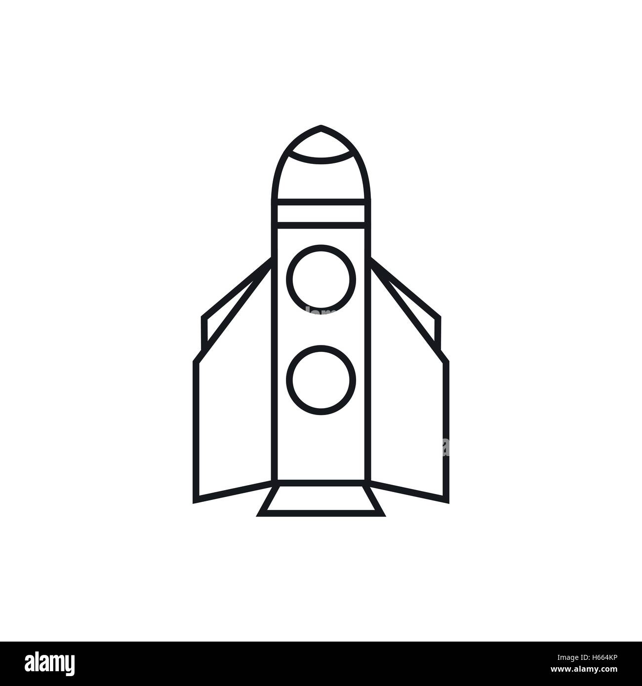 Rocket icon, outline style Stock Vector Image & Art - Alamy