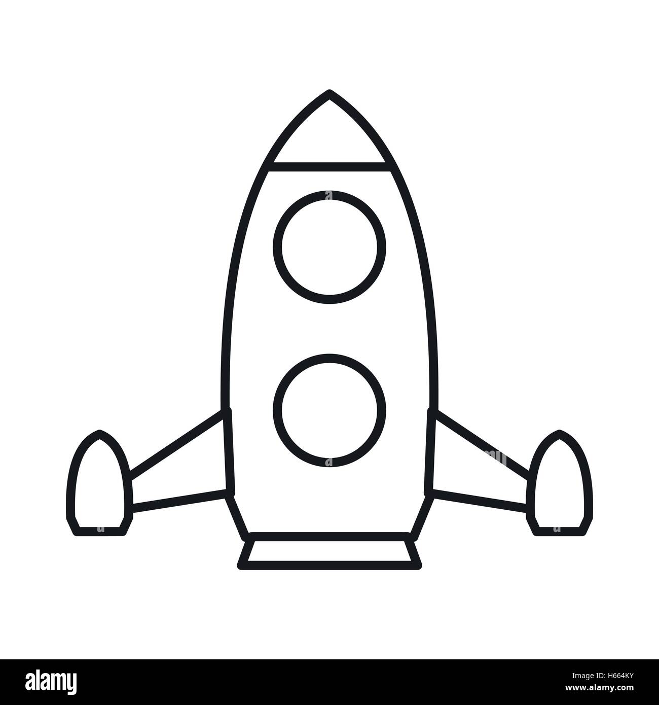 Rocket icon, outline style Stock Vector Image & Art - Alamy