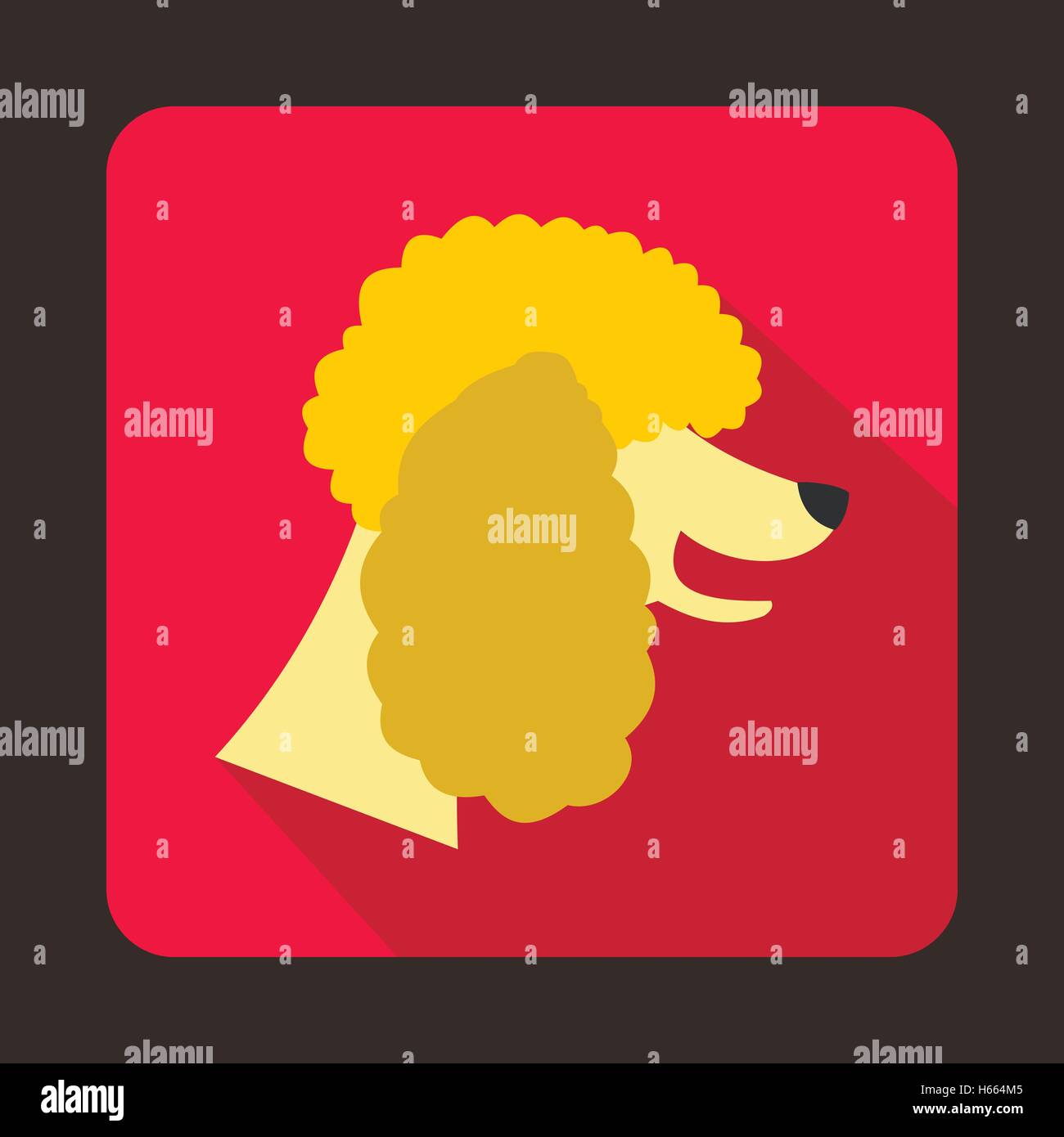 Poodle dog icon, flat style Stock Vector Image & Art - Alamy