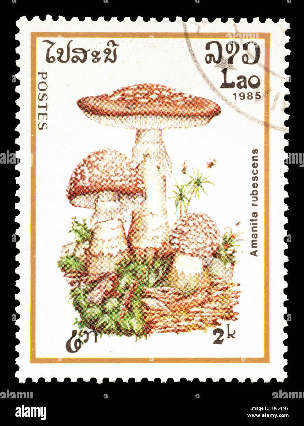 Laos Stamp 1985 Stock Photo - Alamy