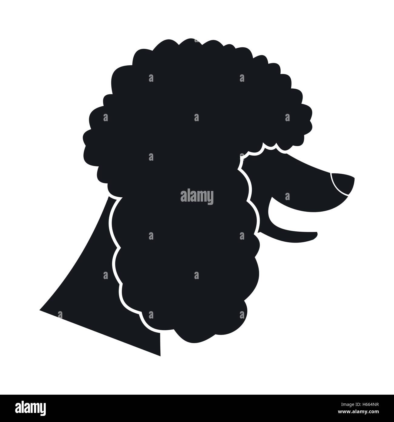 Poodle dog icon, simple style Stock Vector Image & Art - Alamy