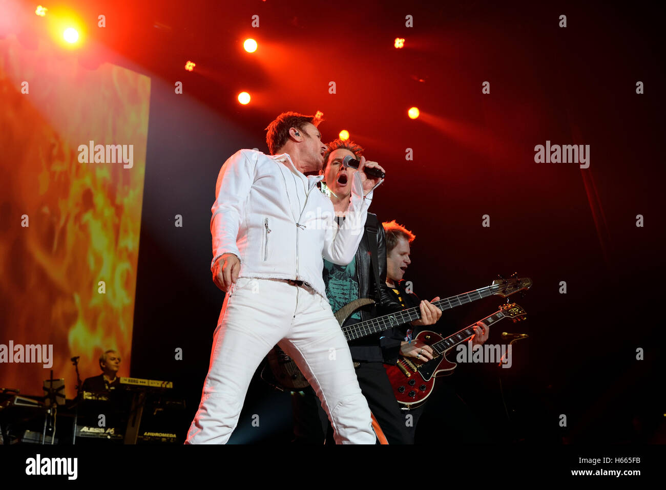 BARCELONA - JUN 20: Duran Duran (pop band) live performance at Sonar Festival on June 20, 2015 in Barcelona, Spain. Stock Photo