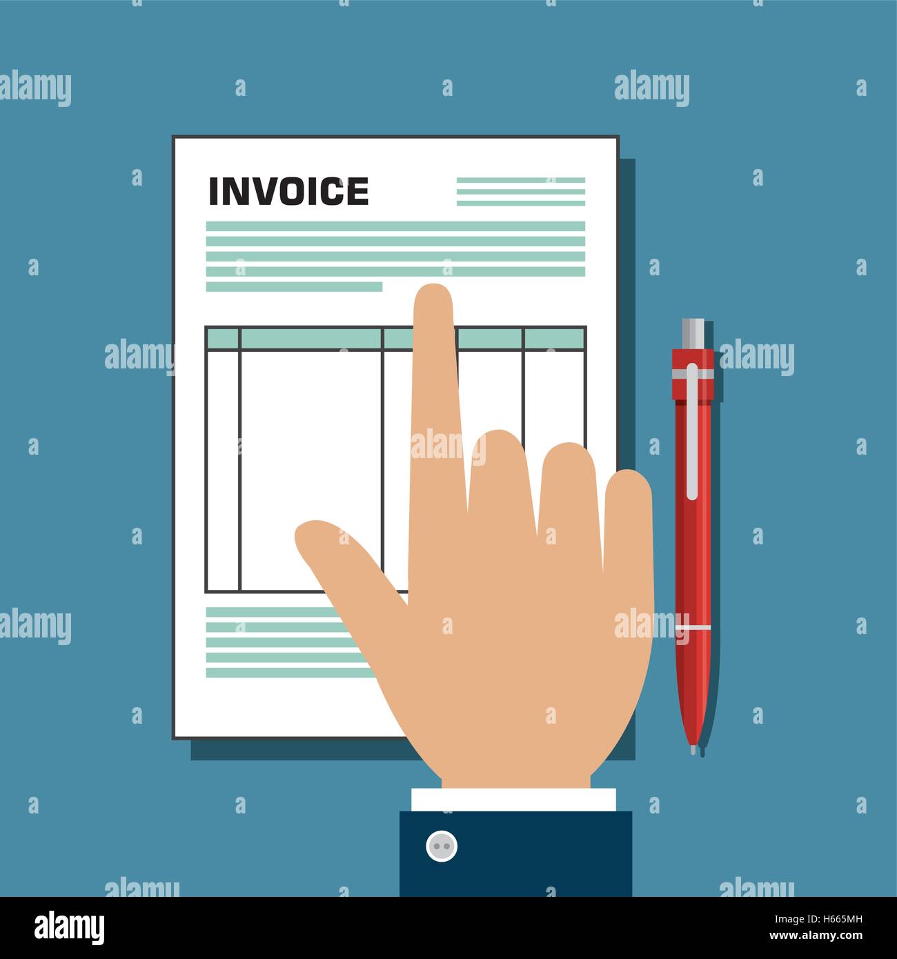 invoice document flat isolated icon Stock Vector Image & Art - Alamy