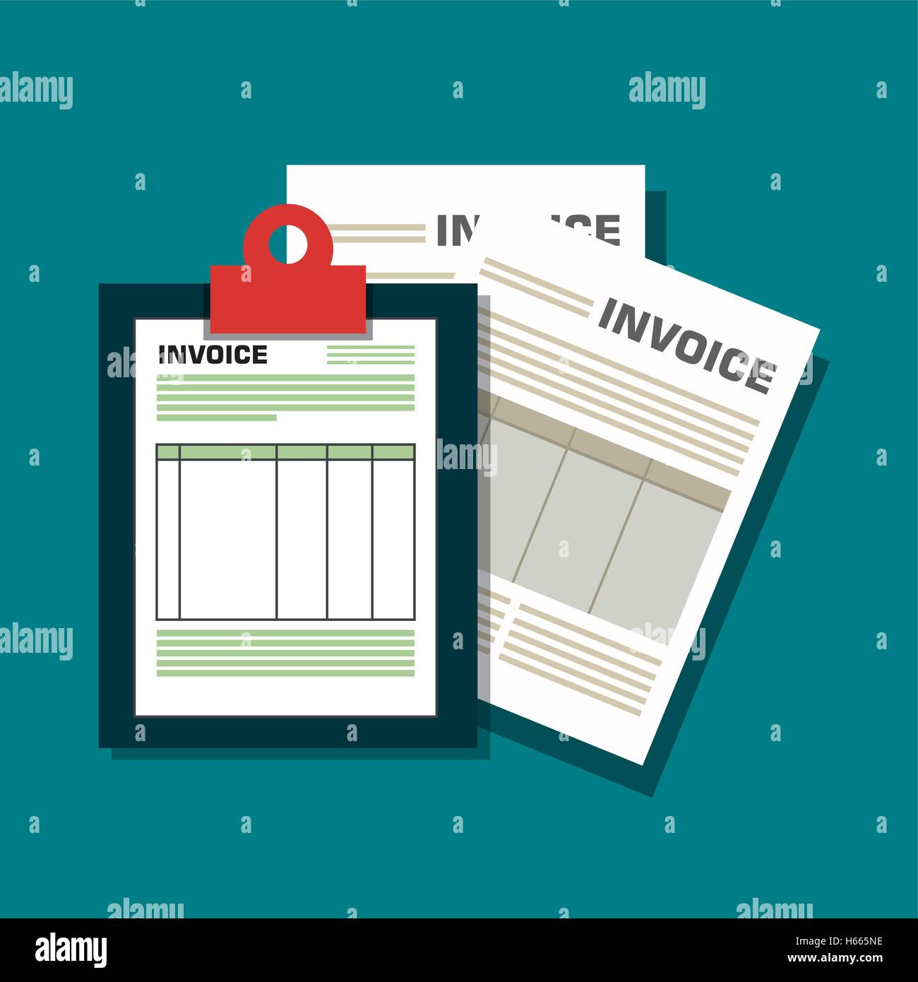 invoice document flat isolated icon Stock Vector Image & Art - Alamy