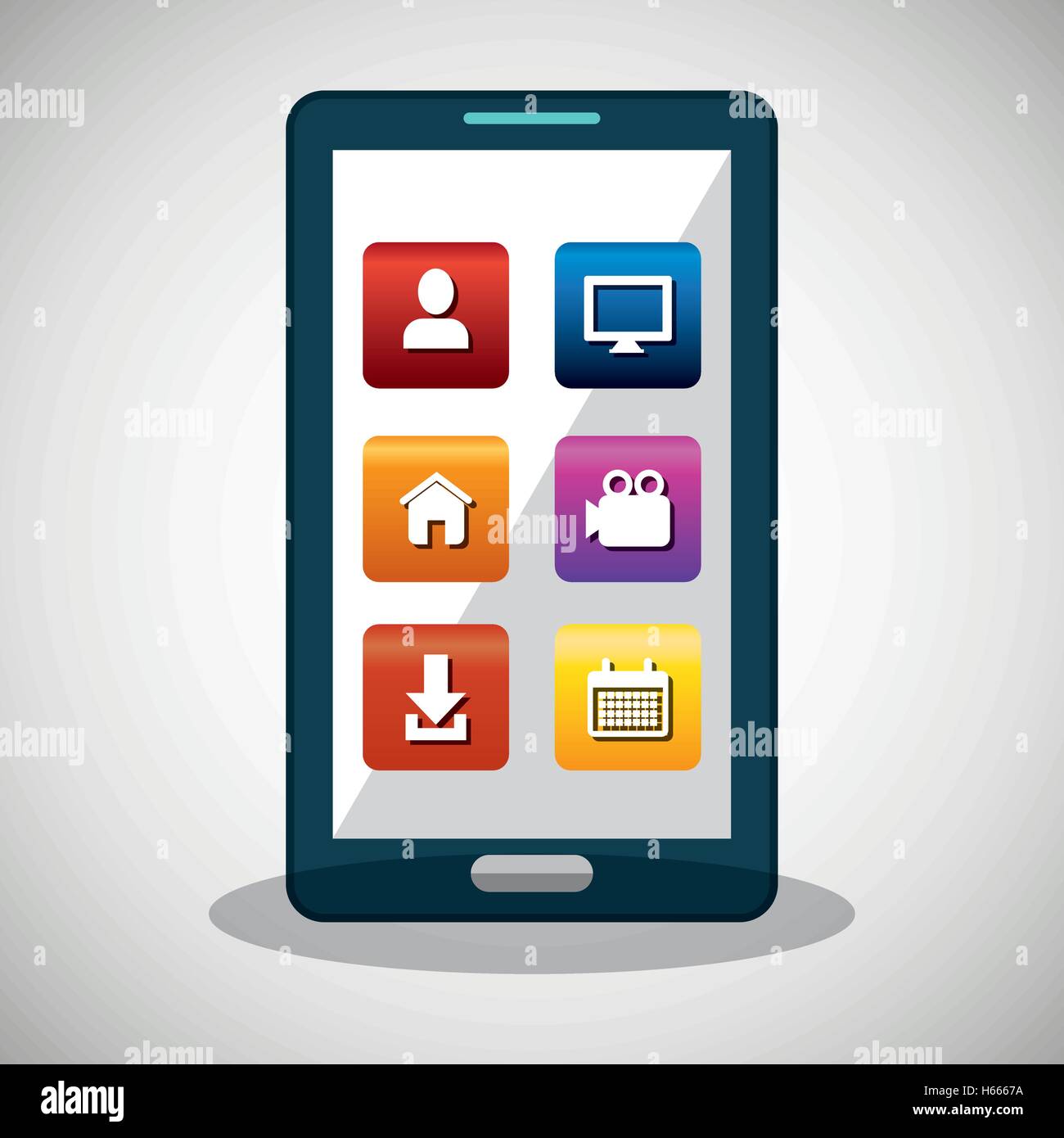 social media concept flat icons Stock Vector Image & Art - Alamy