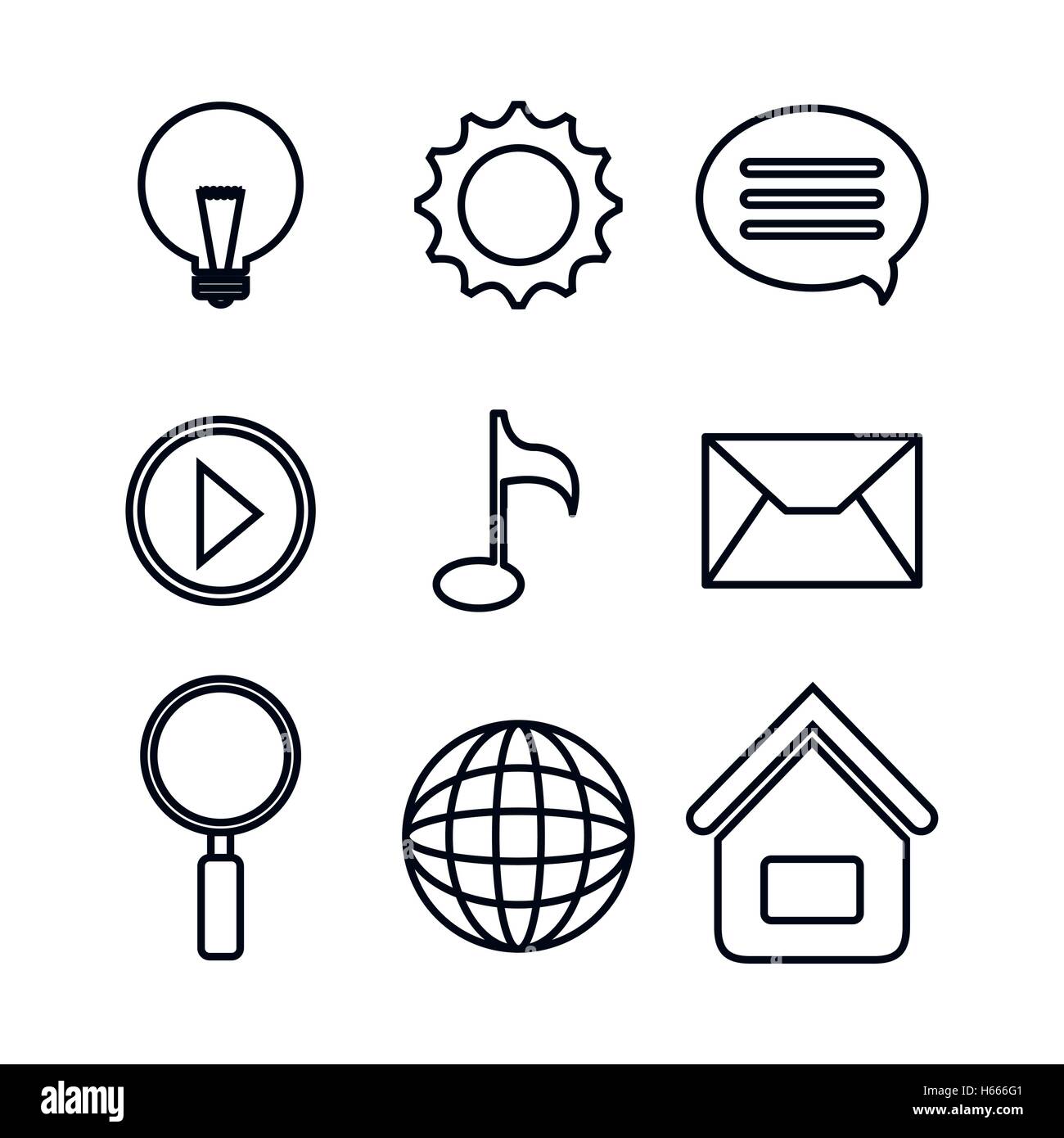 internet of things flat icons Stock Vector Image & Art - Alamy